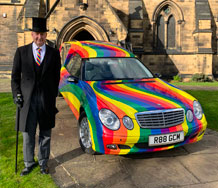 rainbow hearse